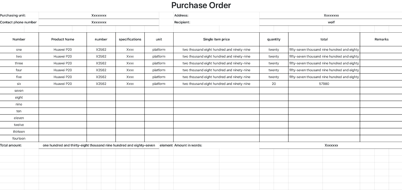 Purchase order 4 1